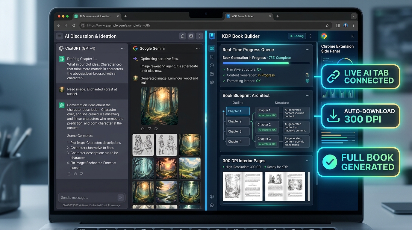 DailyHustlePro Chrome Extension — generate full KDP books inside ChatGPT, Gemini, Grok & Claude